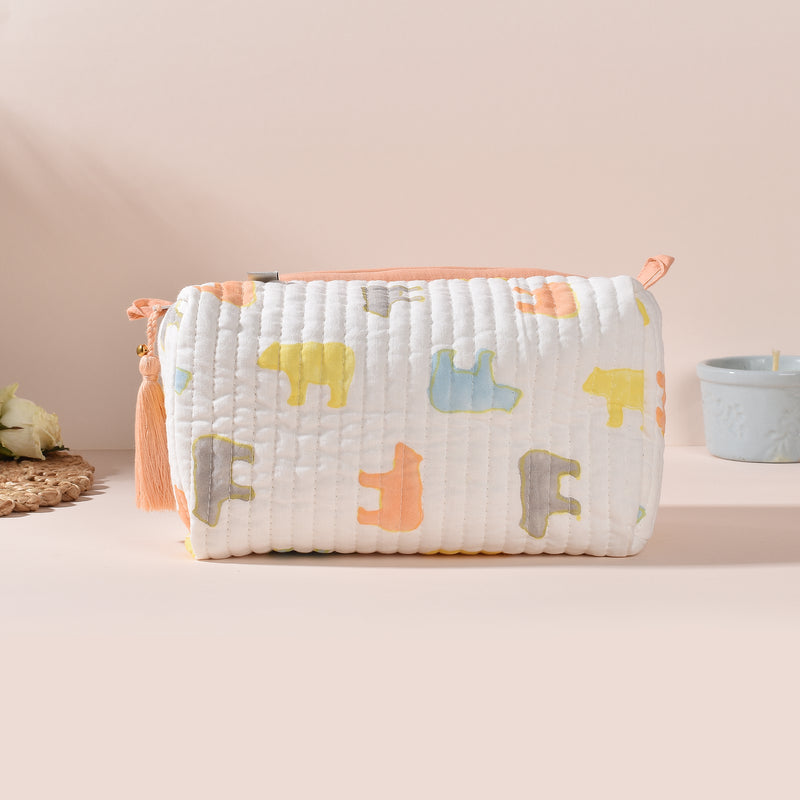 Harper White Toiletry Pouch