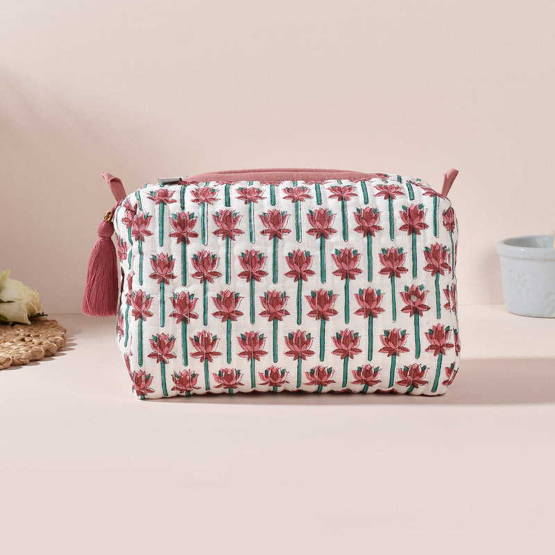 Hridaya White Toiletry Pouch