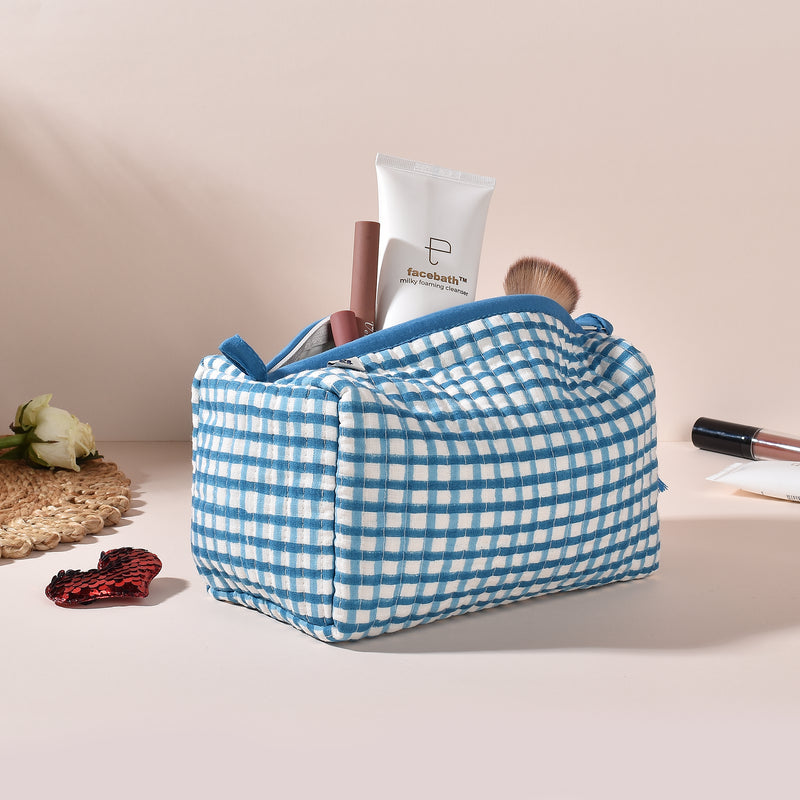 Ingrid Blue Toiletry Pouch