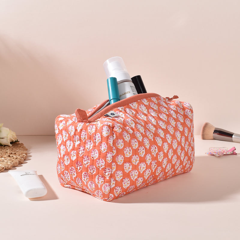 Daliya Orange Toiletry Pouch