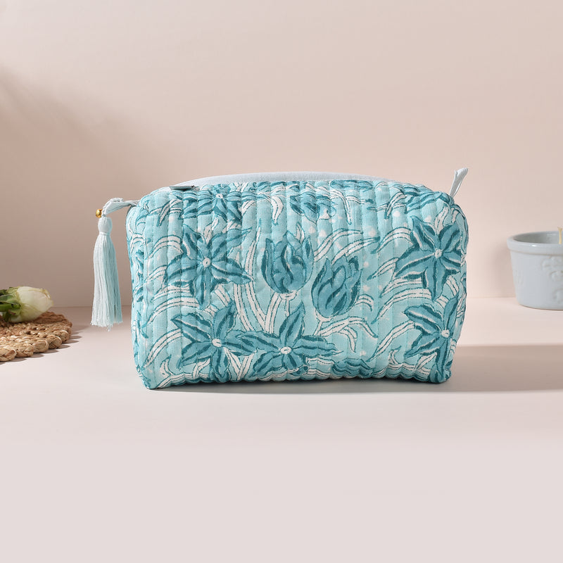 Ishani Turquoise Toiletry Pouch