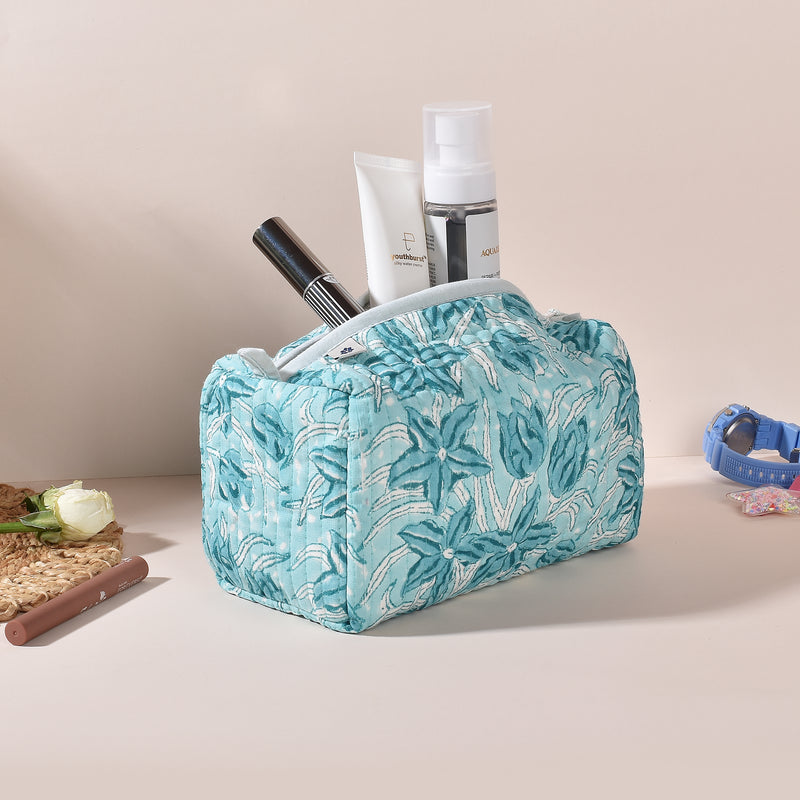 Ishani Turquoise Toiletry Pouch