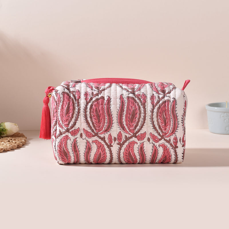 Kamya White Coral Toiletry Pouch