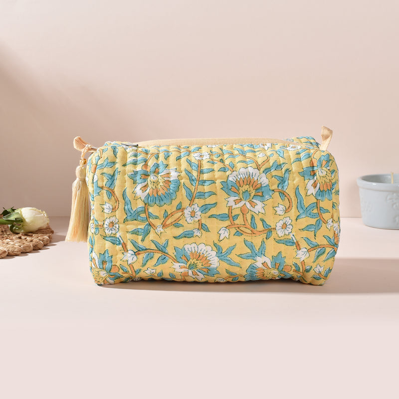 Ishika Yellow Toiletry Pouch