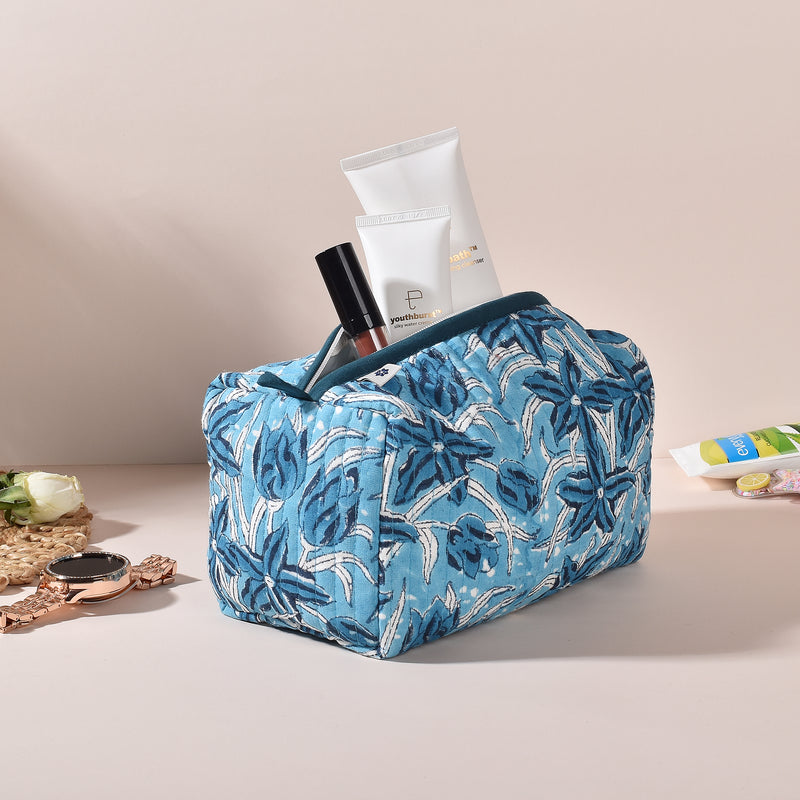 Ishani Indigo Toiletry Pouch