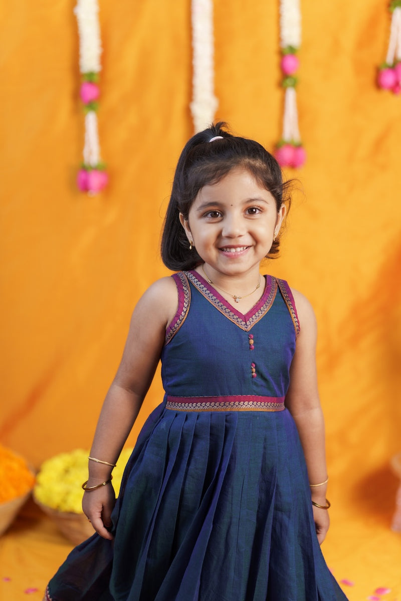 Geetanjali Teal Frock Mini