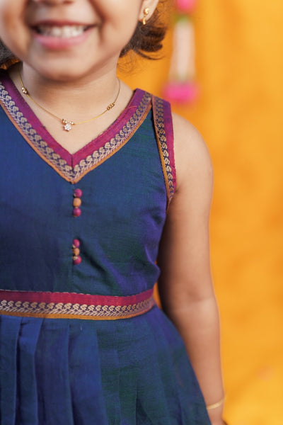 Geetanjali Teal Frock Mini