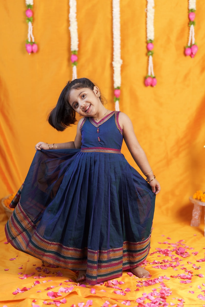 Geetanjali Teal Frock Mini