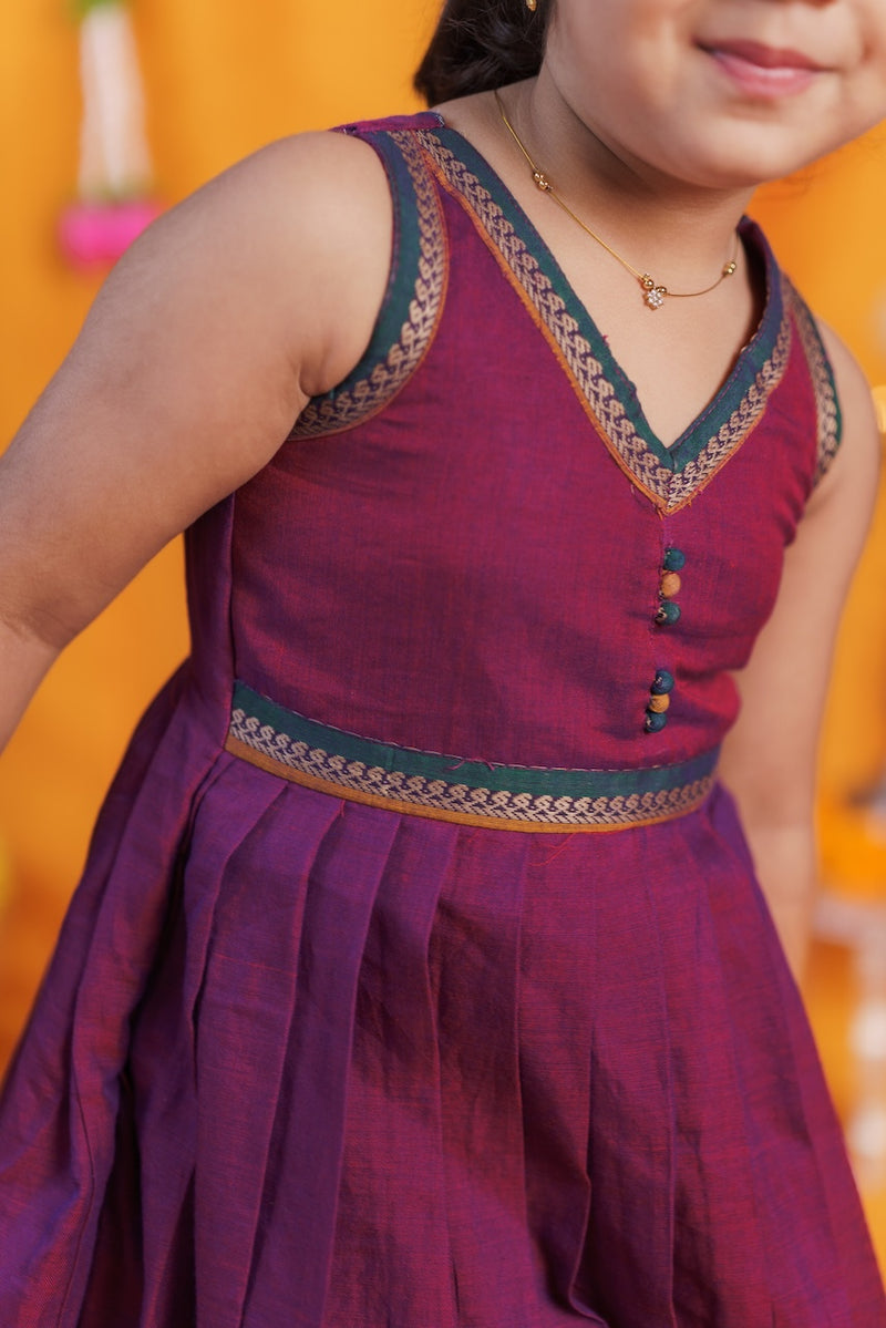 Geetanjali Magenta Frock Mini