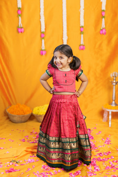 Bhavya Red Lehenga Mini