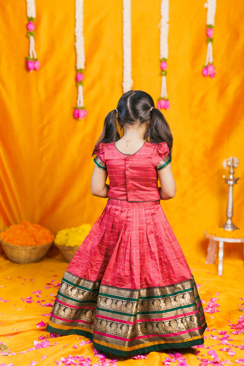 Bhavya Red Lehenga Mini