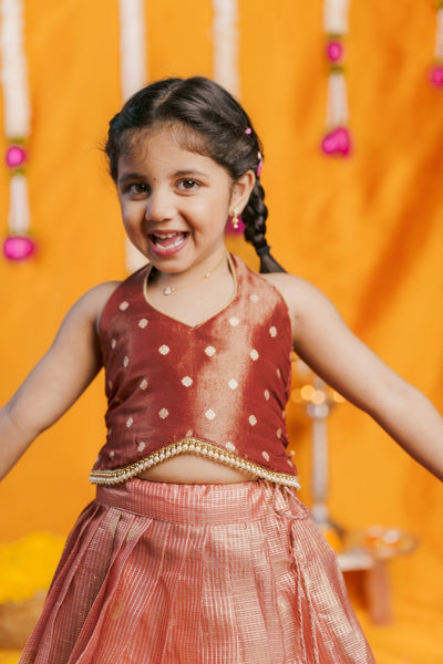 Gargi Peach Lehenga Mini