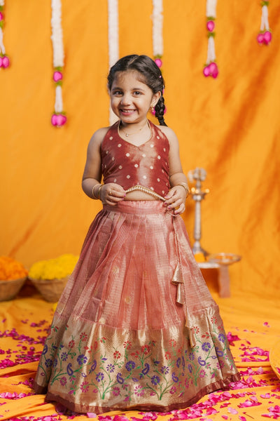 Gargi Peach Lehenga Mini