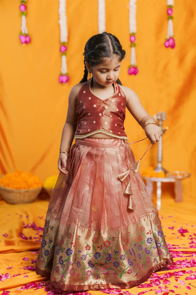 Gargi Peach Lehenga Mini
