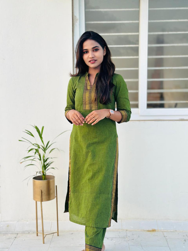 Tulsi - Olive Green Suit Set