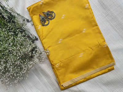 Meenakshi Yellow Silk Suit - Unstitched