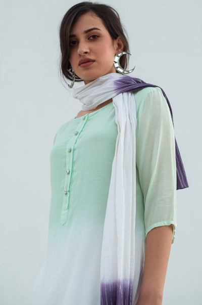 EXP - Green Dip Dye Kurta