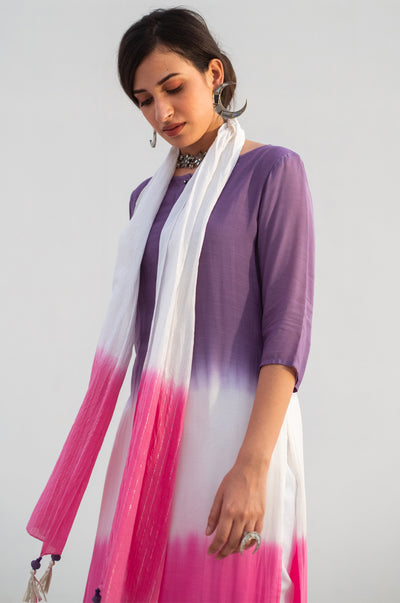 EXP - Violet Dip Dye Kurta