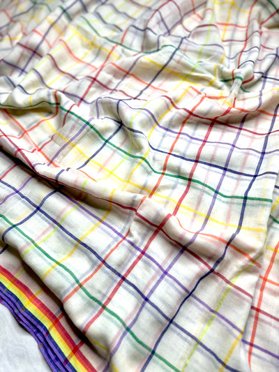 Handwoven Cotton Saree - Aishu Checks
