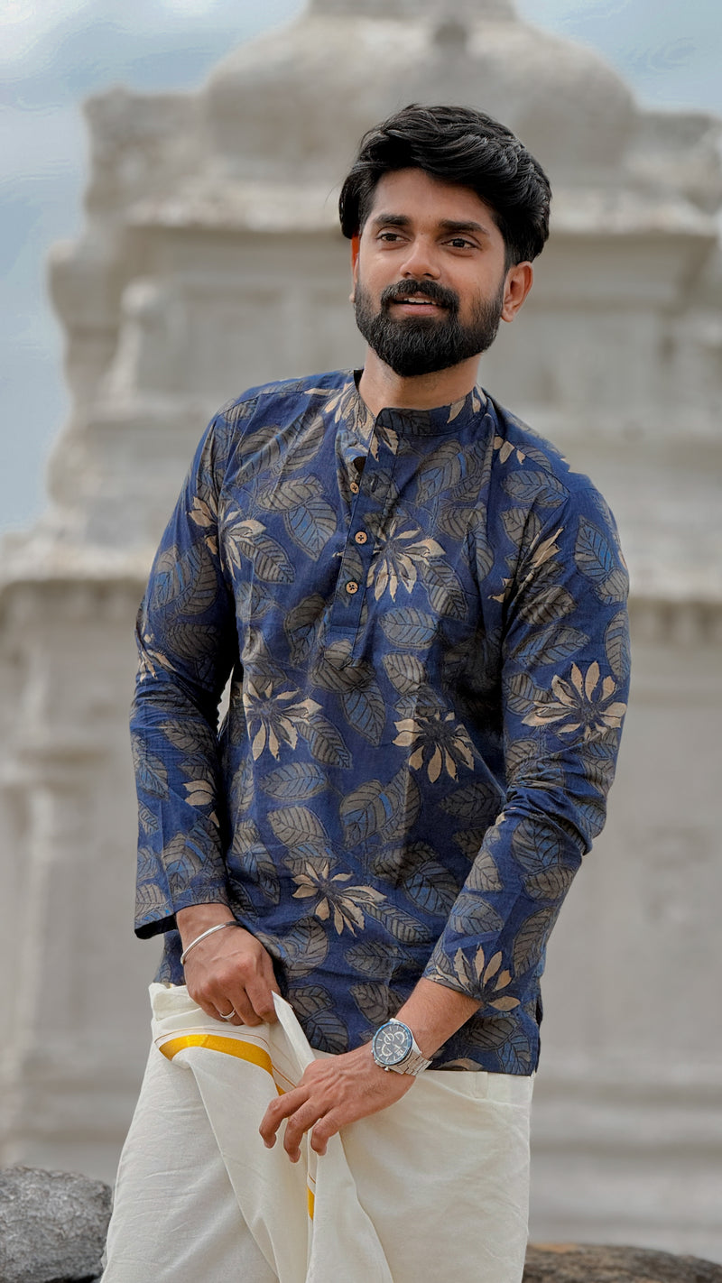 Arsh - Navy Blue Bagru