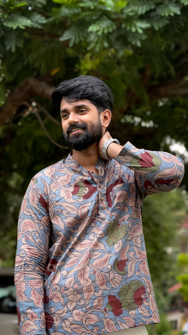 Arsh - Light Blue Kalamkari