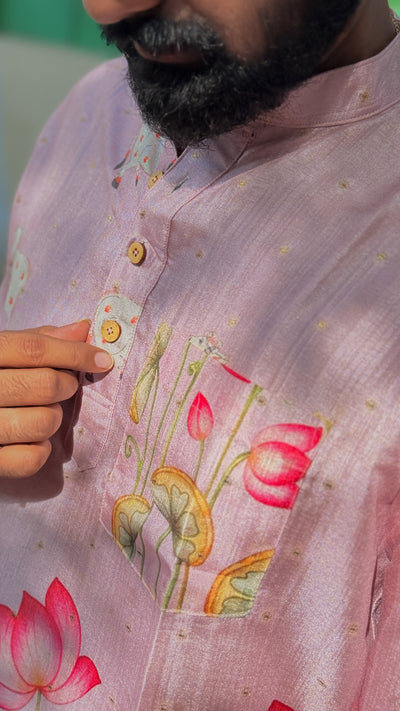 Arsh - Pastel Pink Pichwai