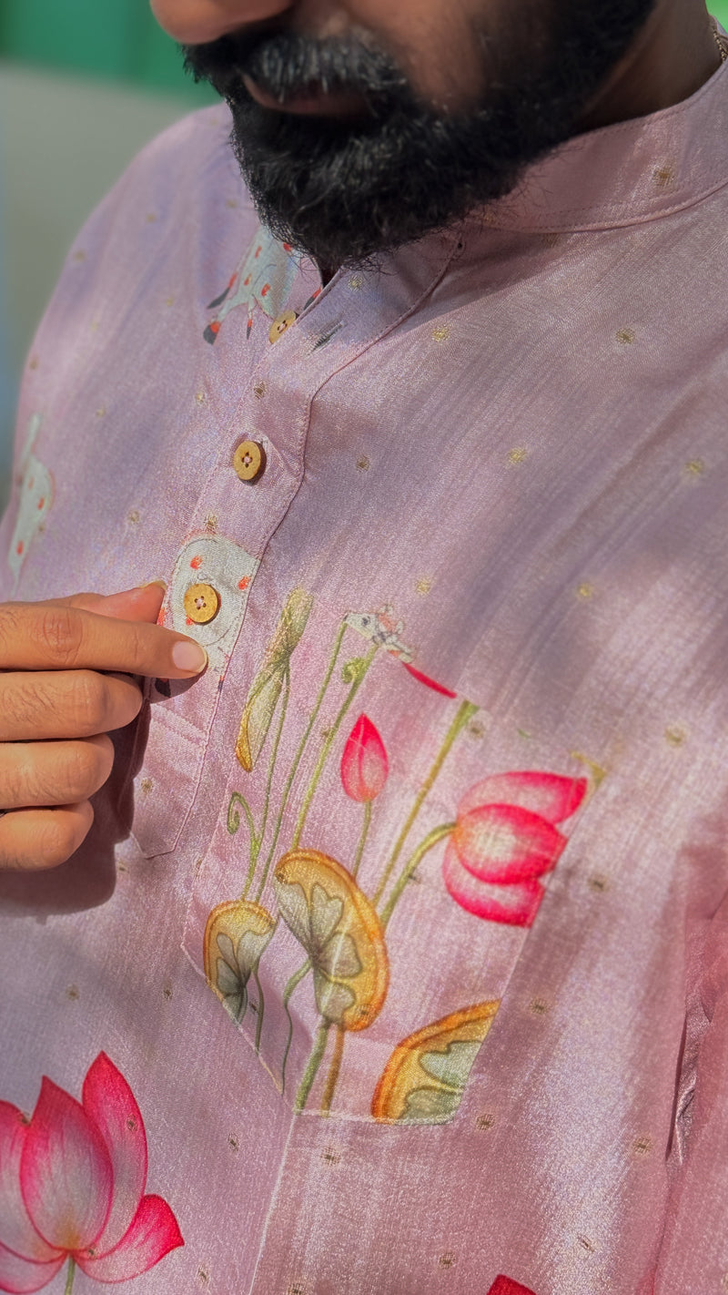 Arsh - Pastel Pink Pichwai