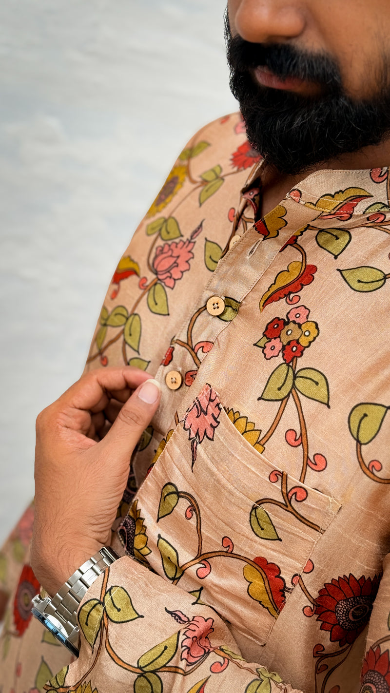 Arsh - Beige Kalamkari