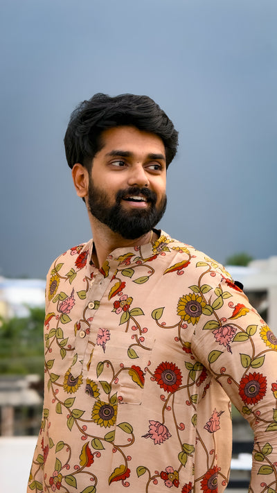 Arsh - Beige Kalamkari
