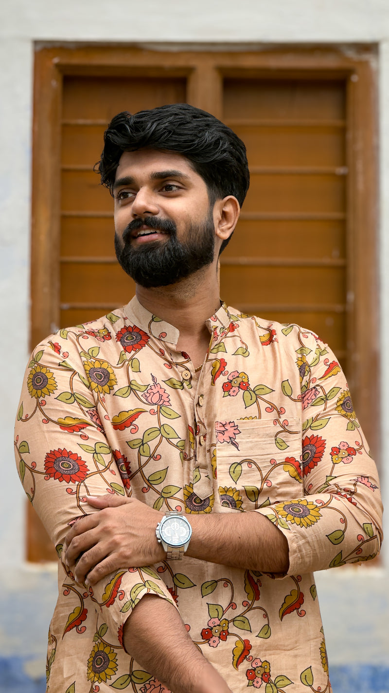 Arsh - Beige Kalamkari