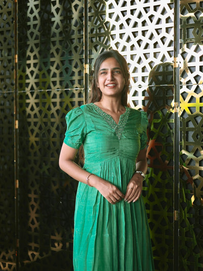 Blush Green Pleated Kurta