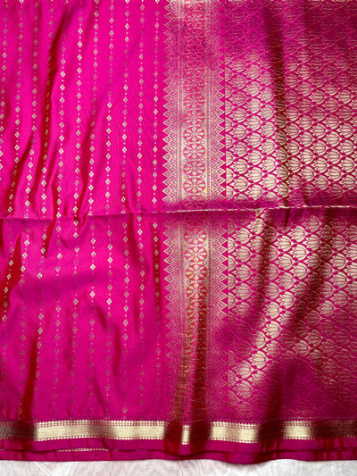 Soft Silk Saree  - Persian Rose + Gold
