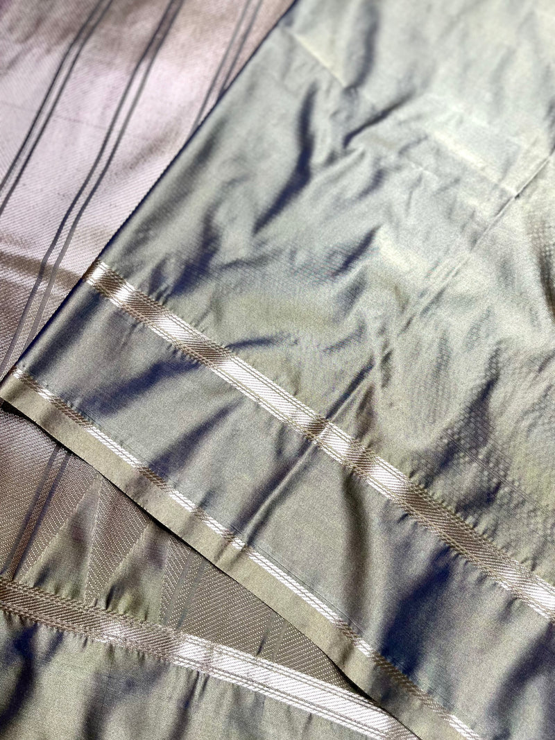 Soft Silk Saree  - Barney Purple + Sandrift