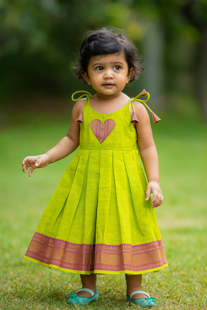 Mangal Frock - Lime Green