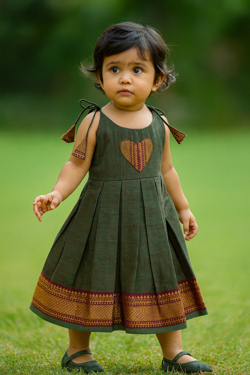Mangal Frock - Dark Green