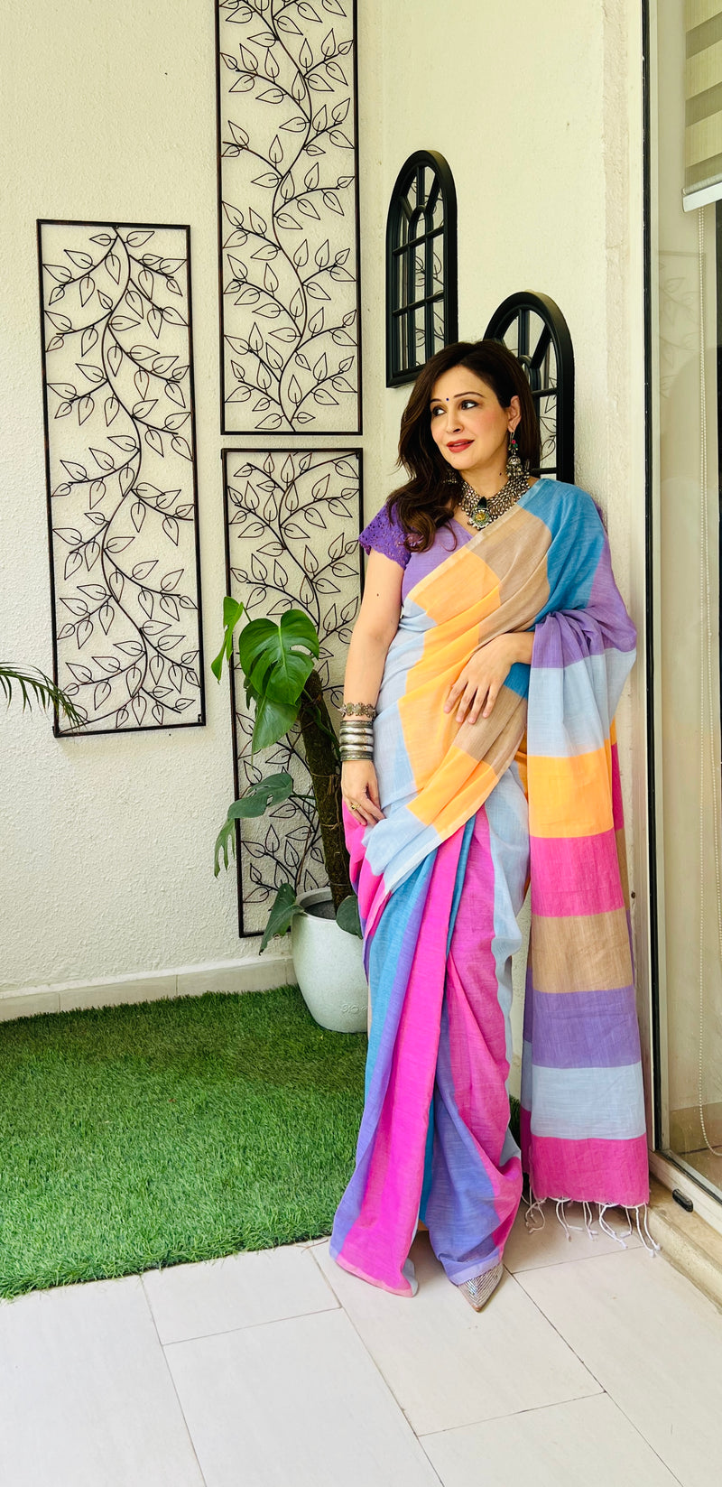 Arya multi color saree