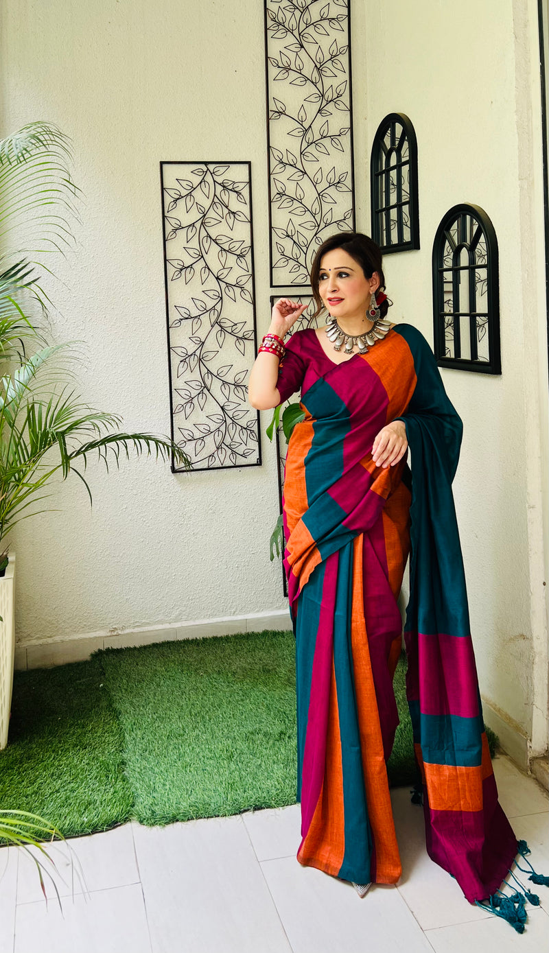 Maitri multi color saree