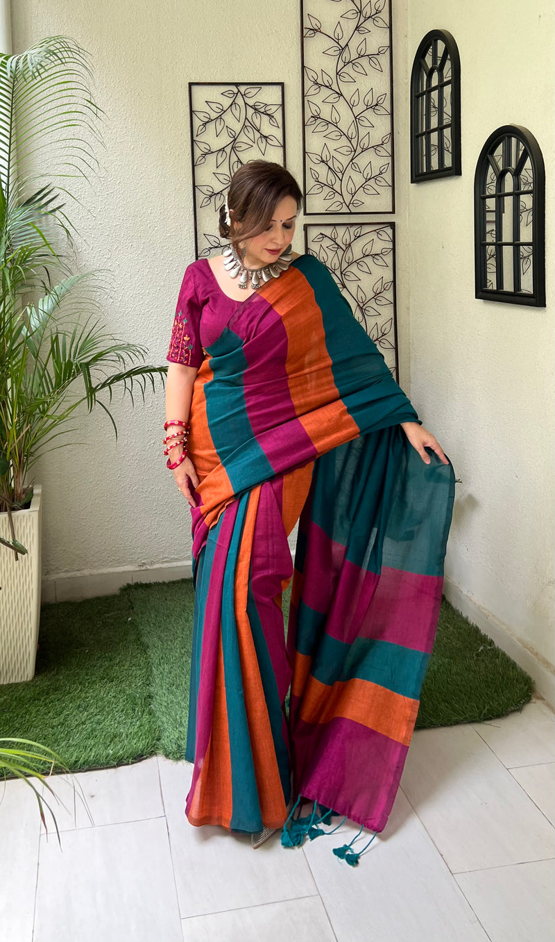 Maitri multi color saree