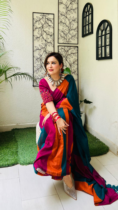 Maitri multi color saree