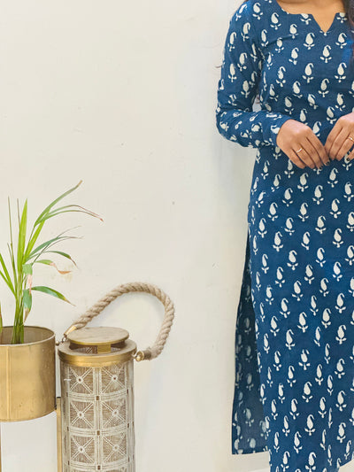 EXP  Kanmani - Indigo kurta