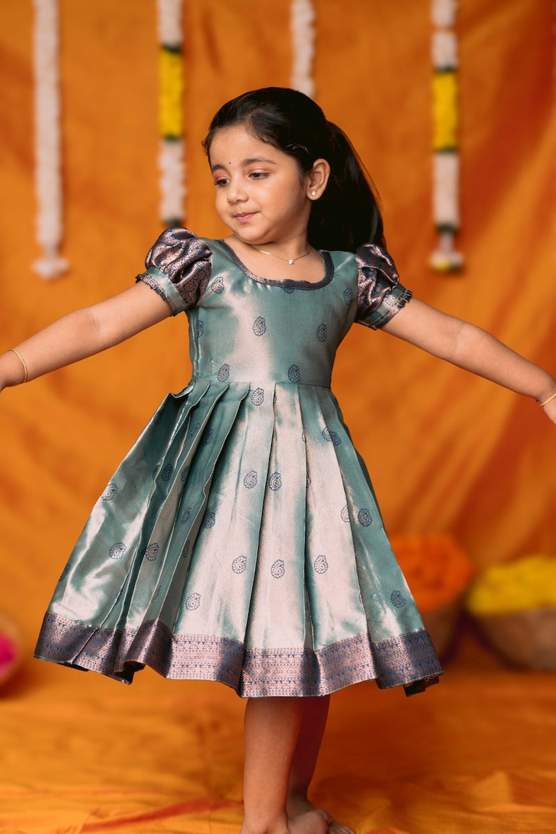 Yamini Turquoise Blue Frock Mini