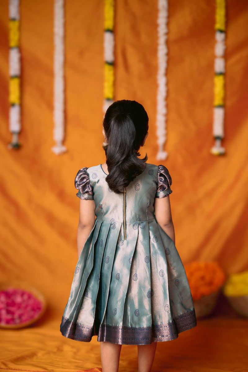 Yamini Turquoise Blue Frock Mini