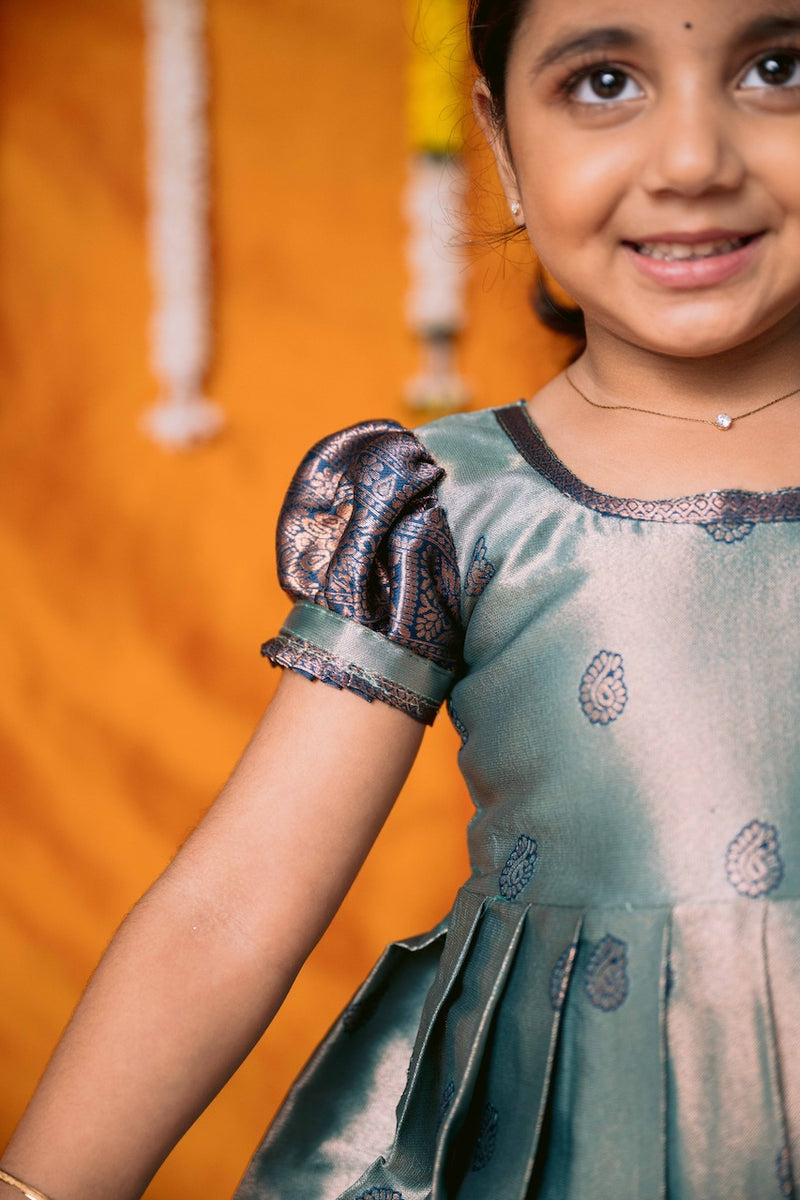 Yamini Turquoise Blue Frock Mini