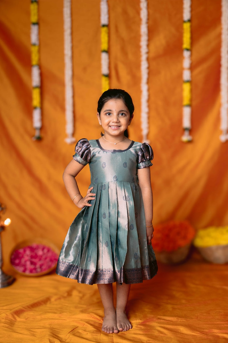 Yamini Turquoise Blue Frock Mini
