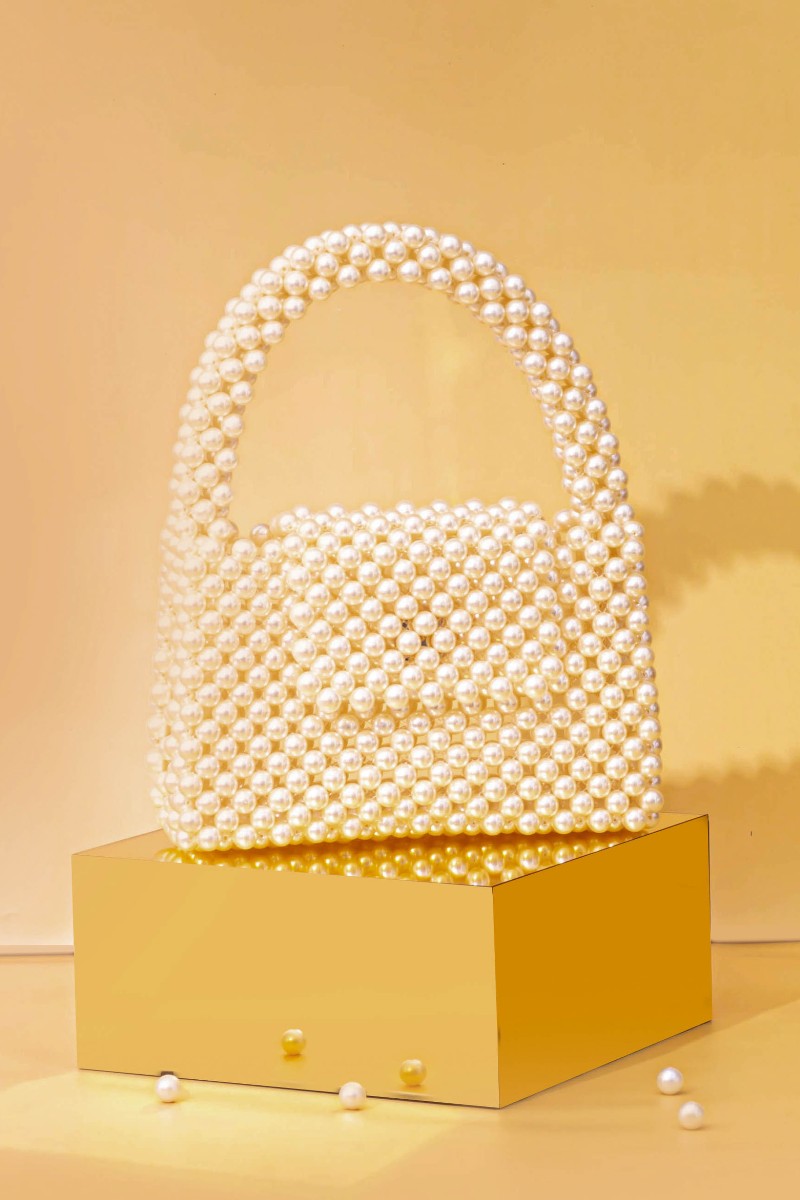 Lenora Pearl Handbag - Off-white