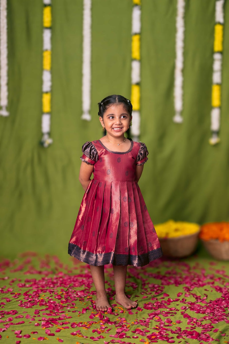 Yamini Deep Peach Frock Mini