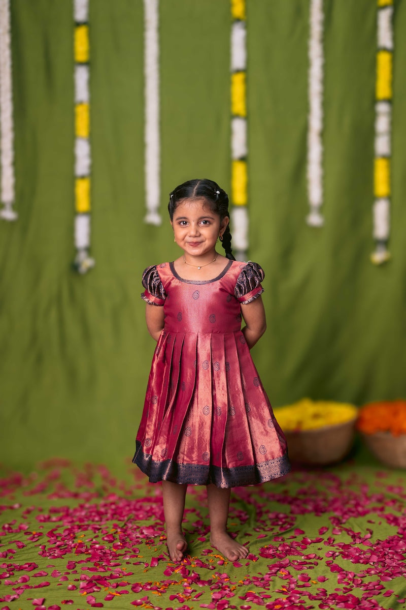 Yamini Deep Peach Frock Mini