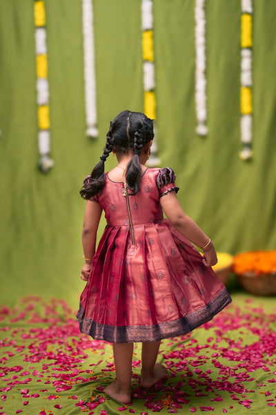 Yamini Deep Peach Frock Mini