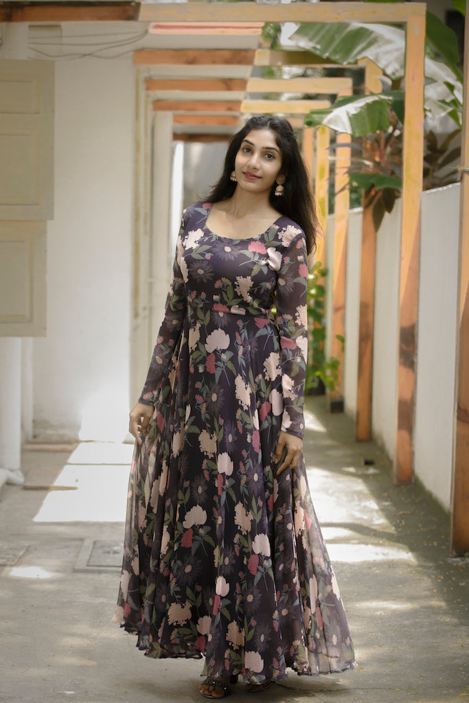 EXP - Gizia - Black floral Gown Tamara EXP - Gizia - Black floral Gown Tamara
