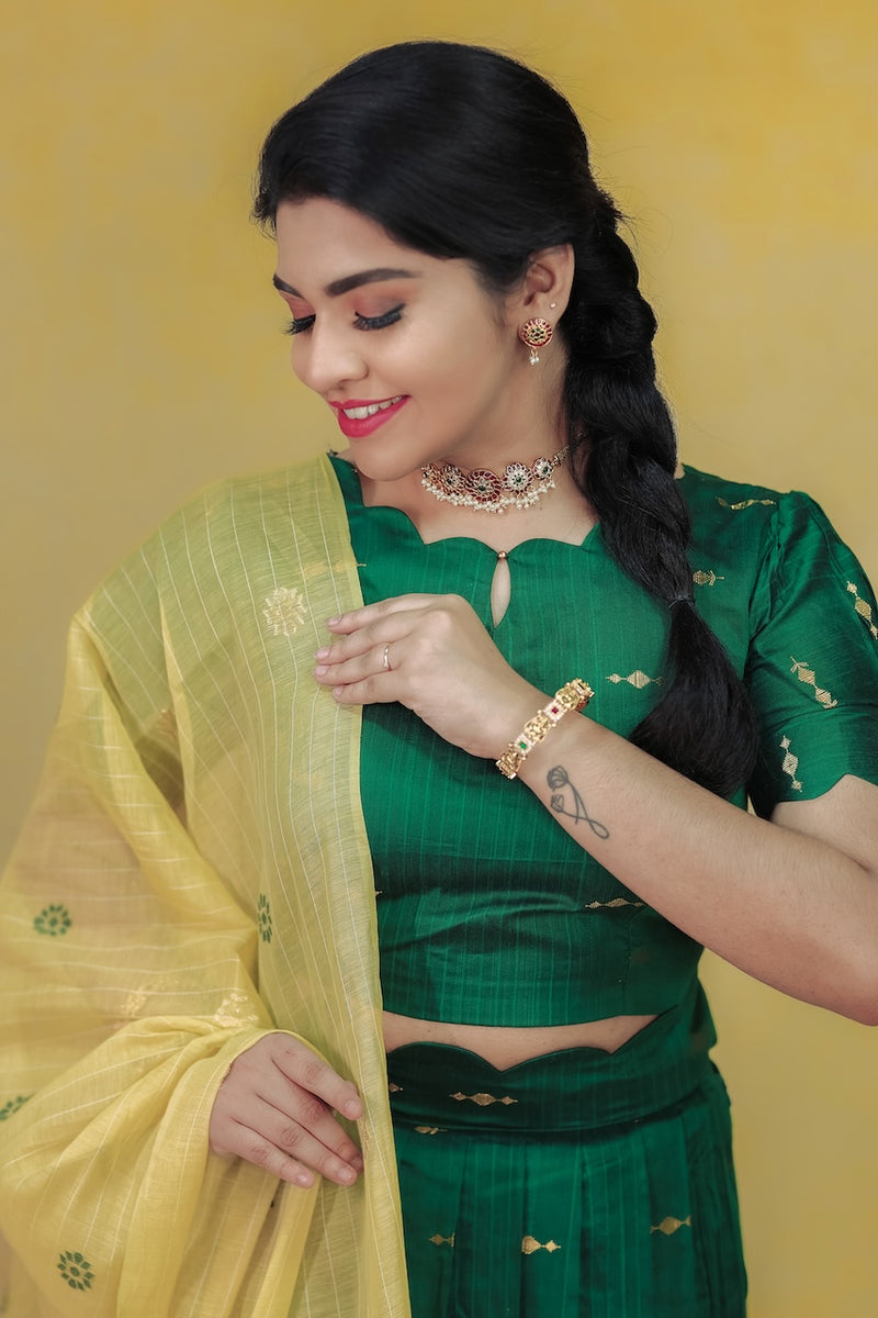 KANI GREEN Skirt Set